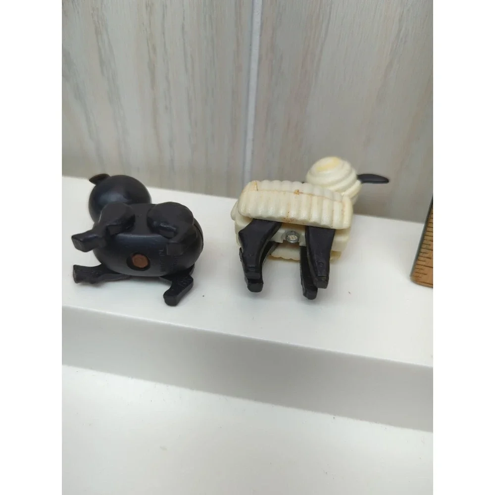 Fisher-Price Little People vintage hex screw farm animals black pig‎ sheep USED